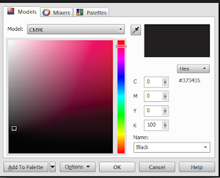 warna default dari aplikasi coreldraw untuk percetakan yaitu