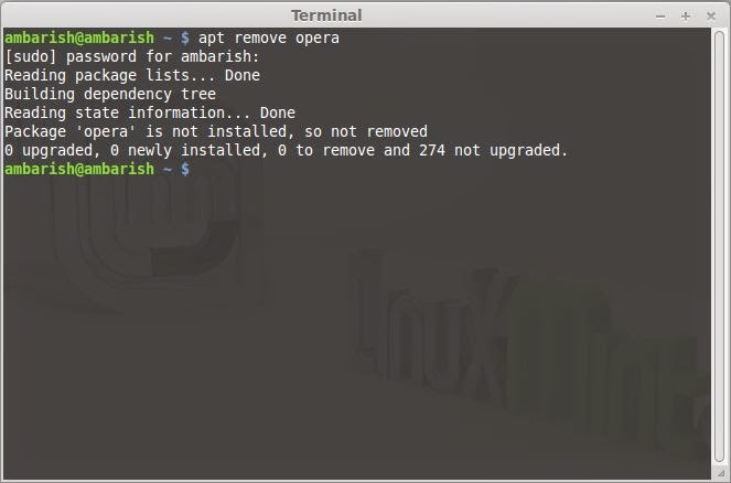 Removing Applications in Linux Mint