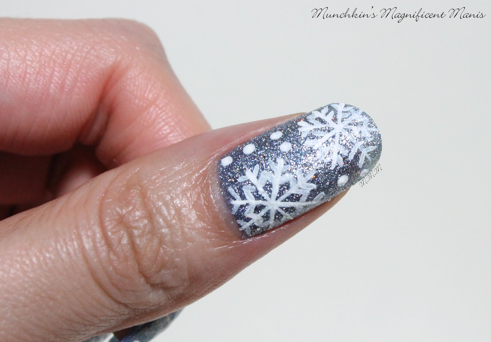 snowflake nail design tutorial