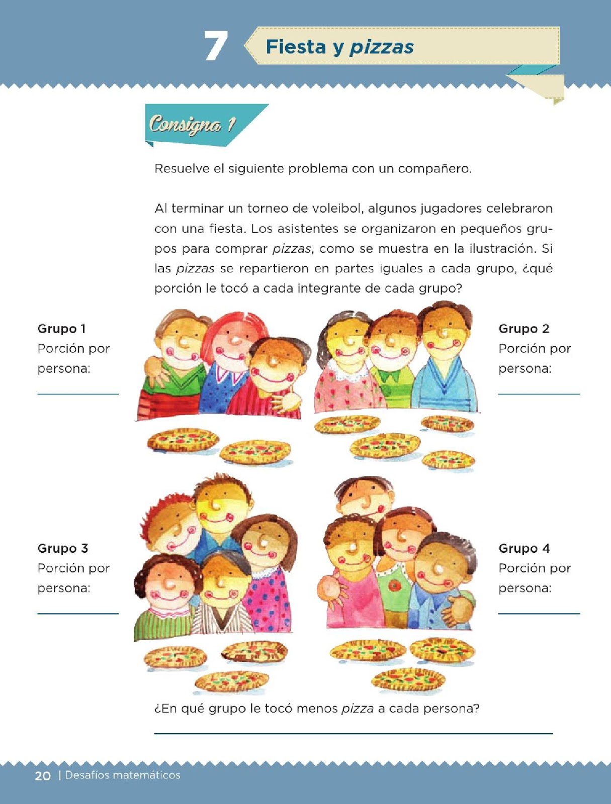 Fiesta y pizzas Bloque I Lección 7 Apoyo Primaria