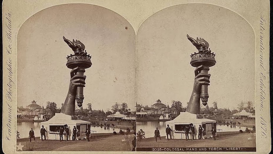 Statue of Liberty torch Philadelphia PA 1876