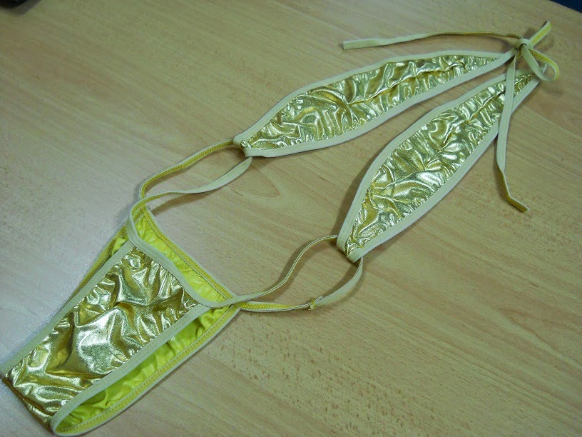 FASHION CARE 2U: L1639 Sexy Teddy Metallic Gold Lingerie