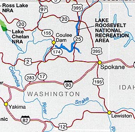 Lake Roosevelt Map