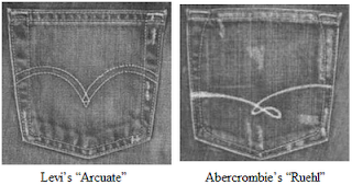 ‘Levi Strauss’ Arcuate  Abercombie & Fitch’s ‘Ruehl design’ trademark dilution 2012 jeans