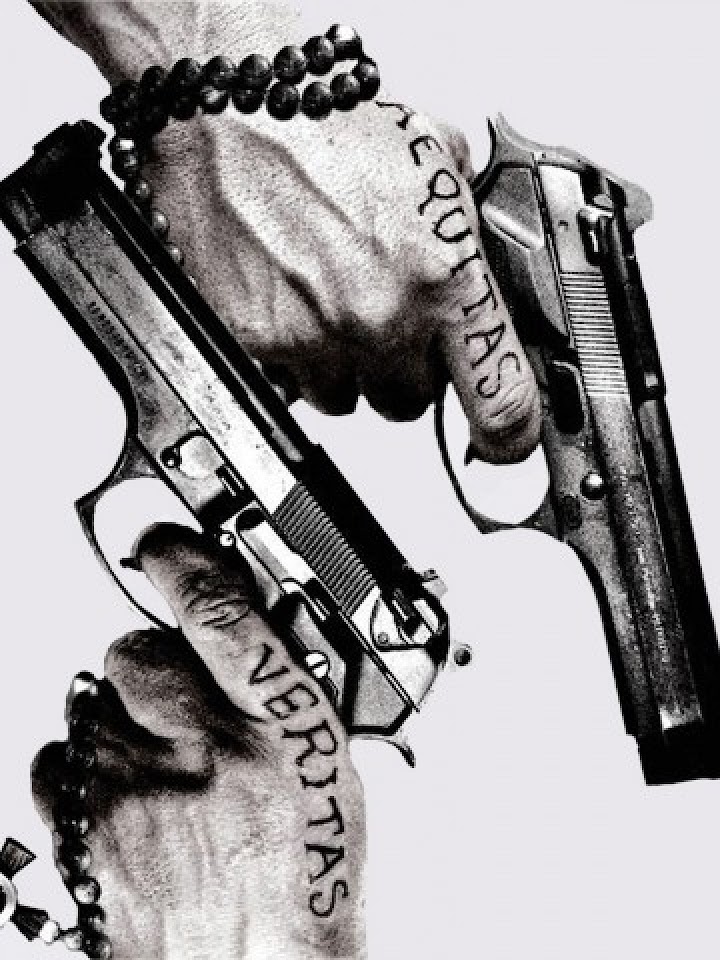 Guns Tattoos Aequitas Veritas  Android Best Wallpaper