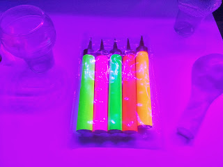 Sparklers that Glow in the Dark Neon uv reactive Bottle Sparklers