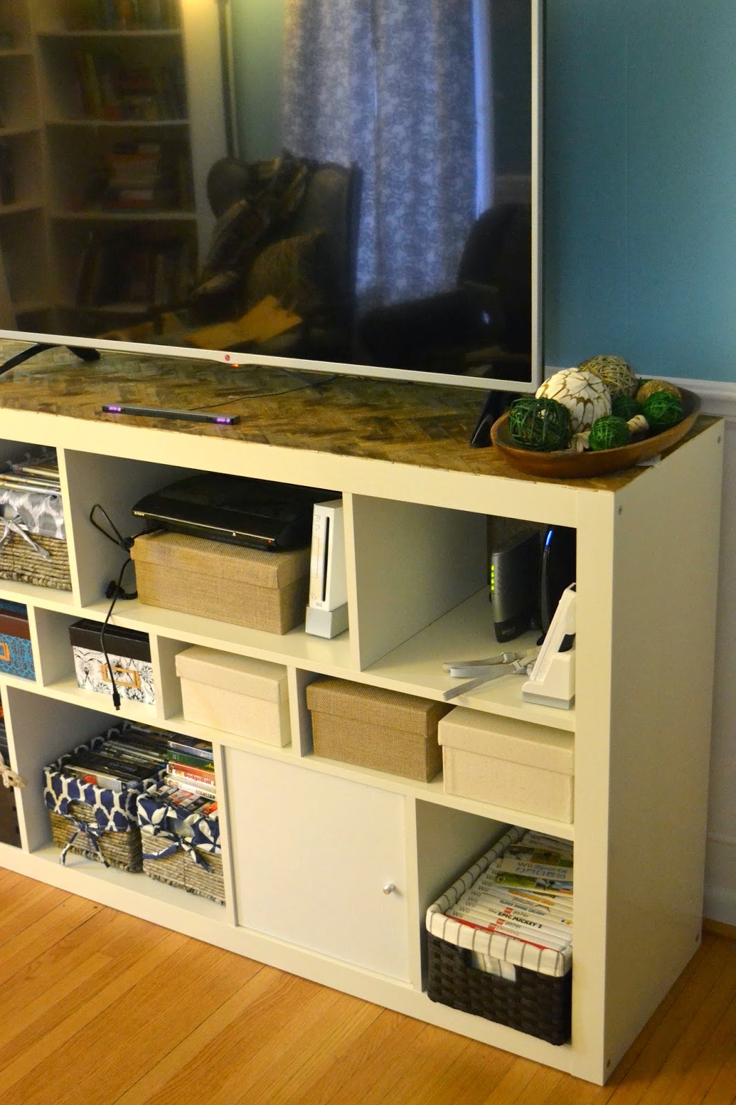 Our House in the Middle of Our Street Ikea Hack Media Console Part II