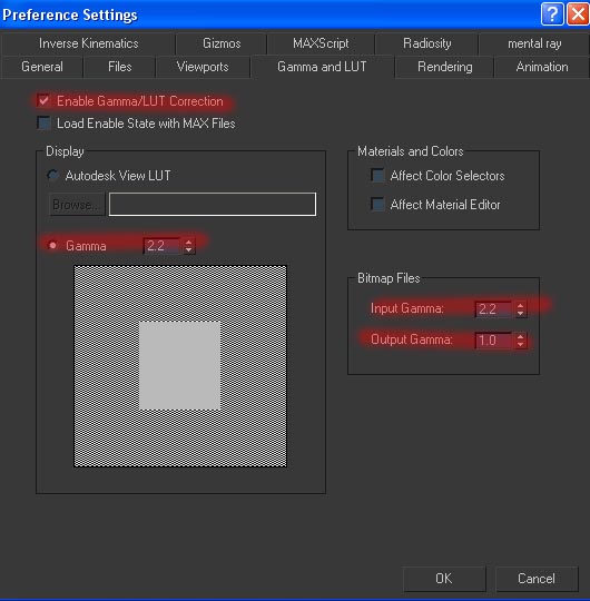Belajar 3dsmax Vray Gamma and LUT