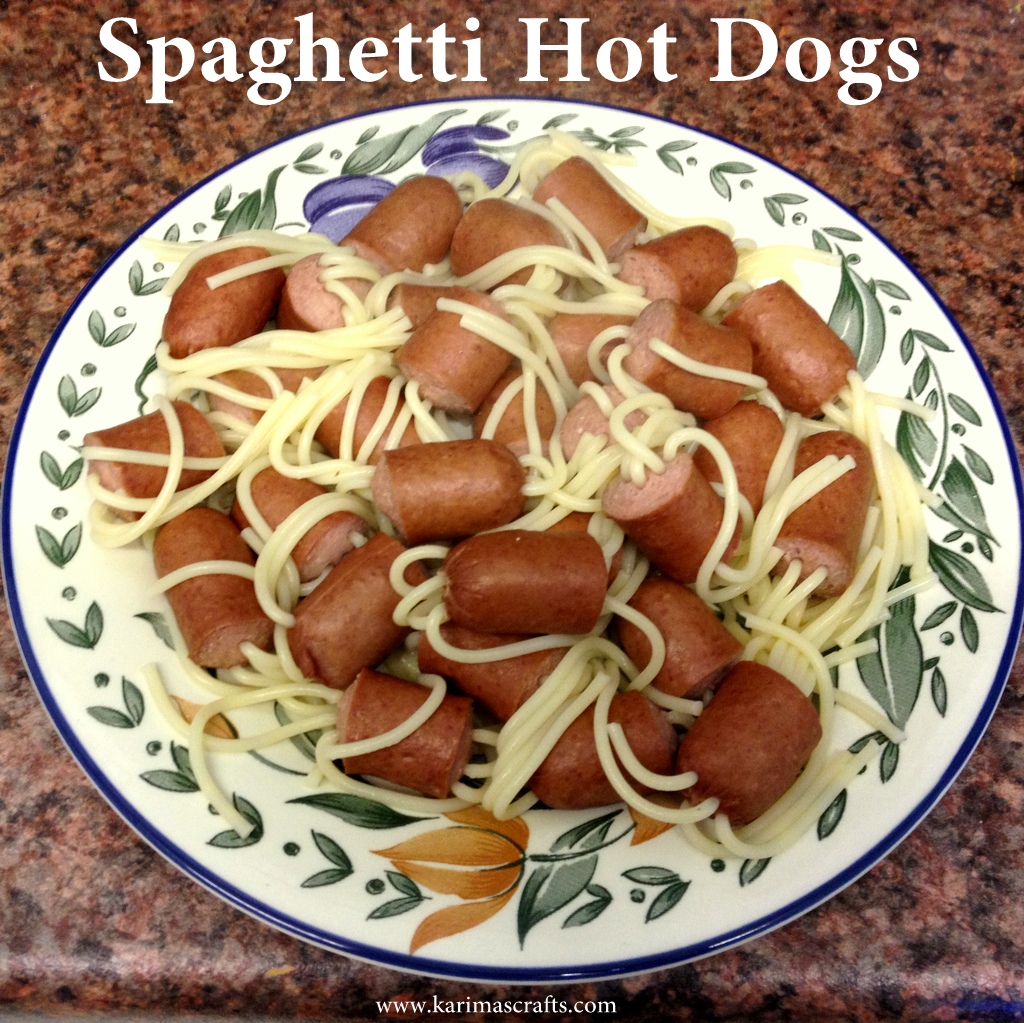 Karima's Crafts Spaghetti Hot Dogs Recipe