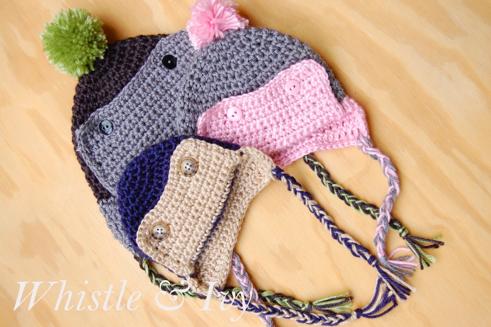 Button Eskimo Baby Hat - Whistle and Ivy