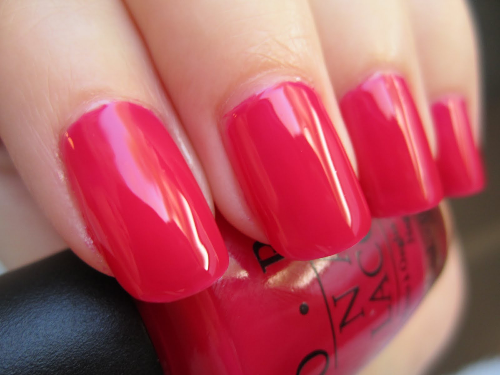 hot pink opi nail color