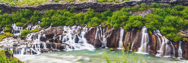 Hraunfossar Waterfall Waterfall Hraunfossar, Reykholt Iceland