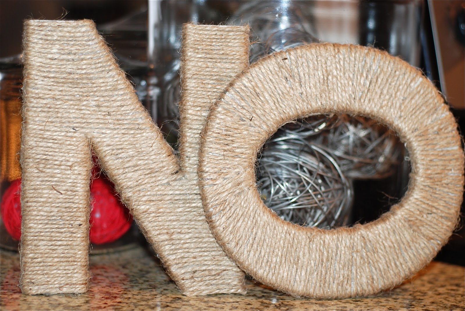 kreyv [so cheap, so easy] Twine Wrapped Letters