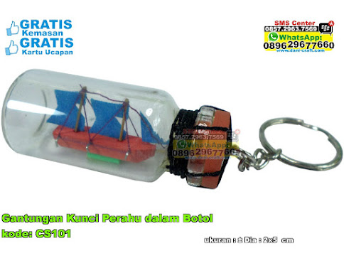 Gantungan Kunci Perahu Dalam Botol