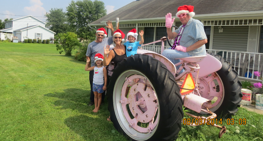 The Weird Santa hat family from Austinburg Ohio.
