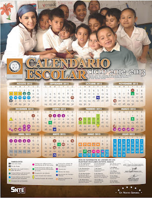 Online Calendar 2012  2013 on Revista Proyexi  N Guaymas  Calendario Escolar 2012 2013 De Sonora