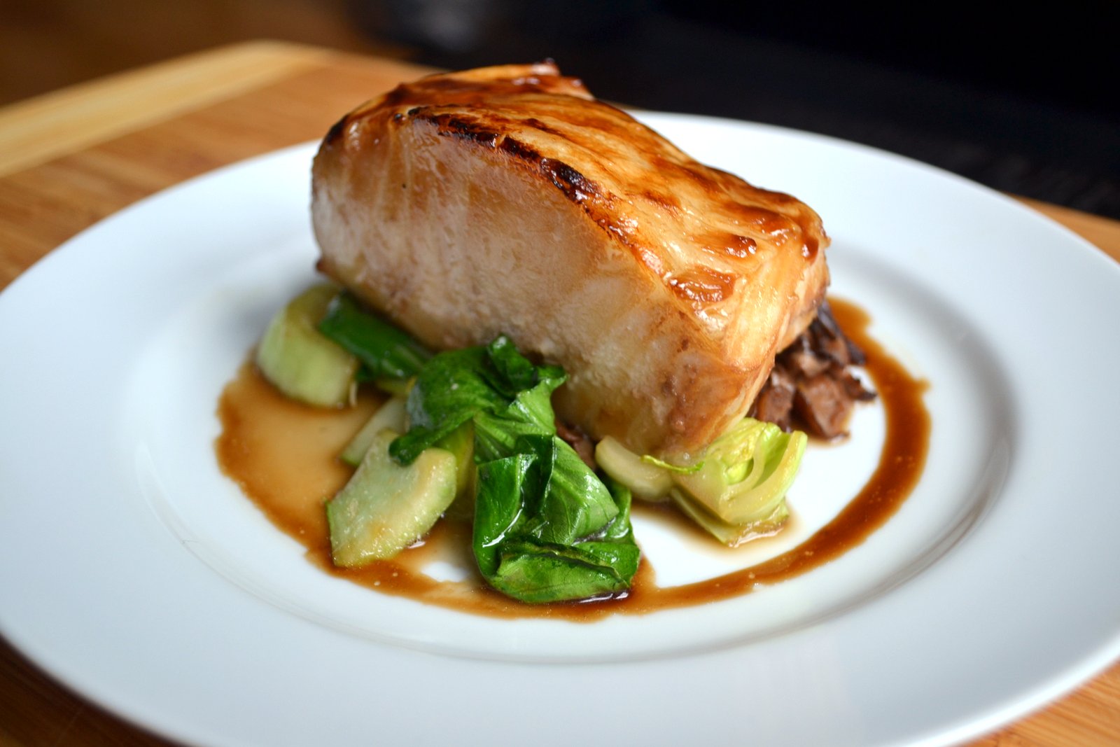 Grilled Sea Bass With Miso-Mustard Sauce Recipe — Dishmaps