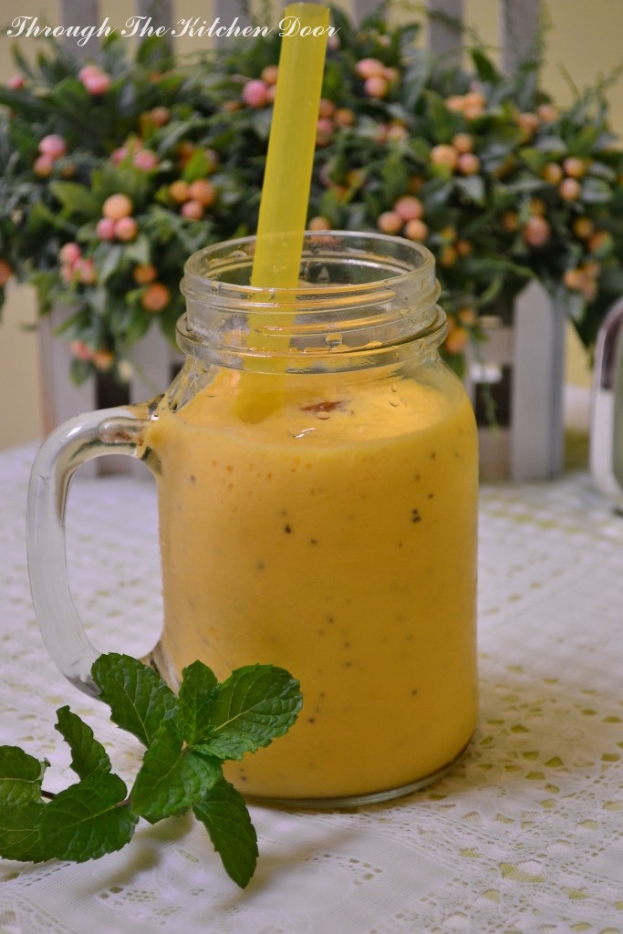 Through The Kitchen Door Mango and Passion Fruit Smoothie