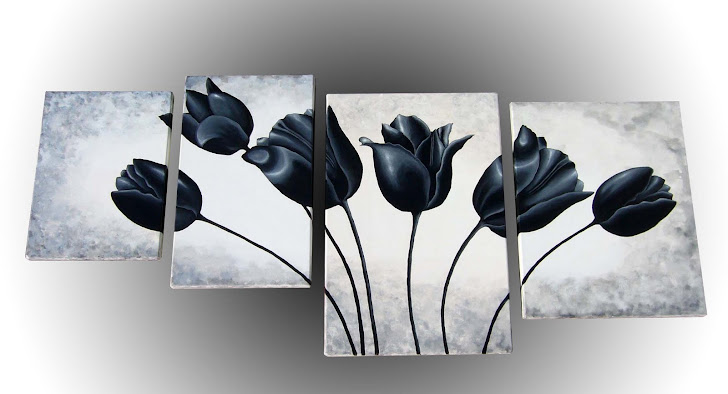 Cuadros de tulipanes negros