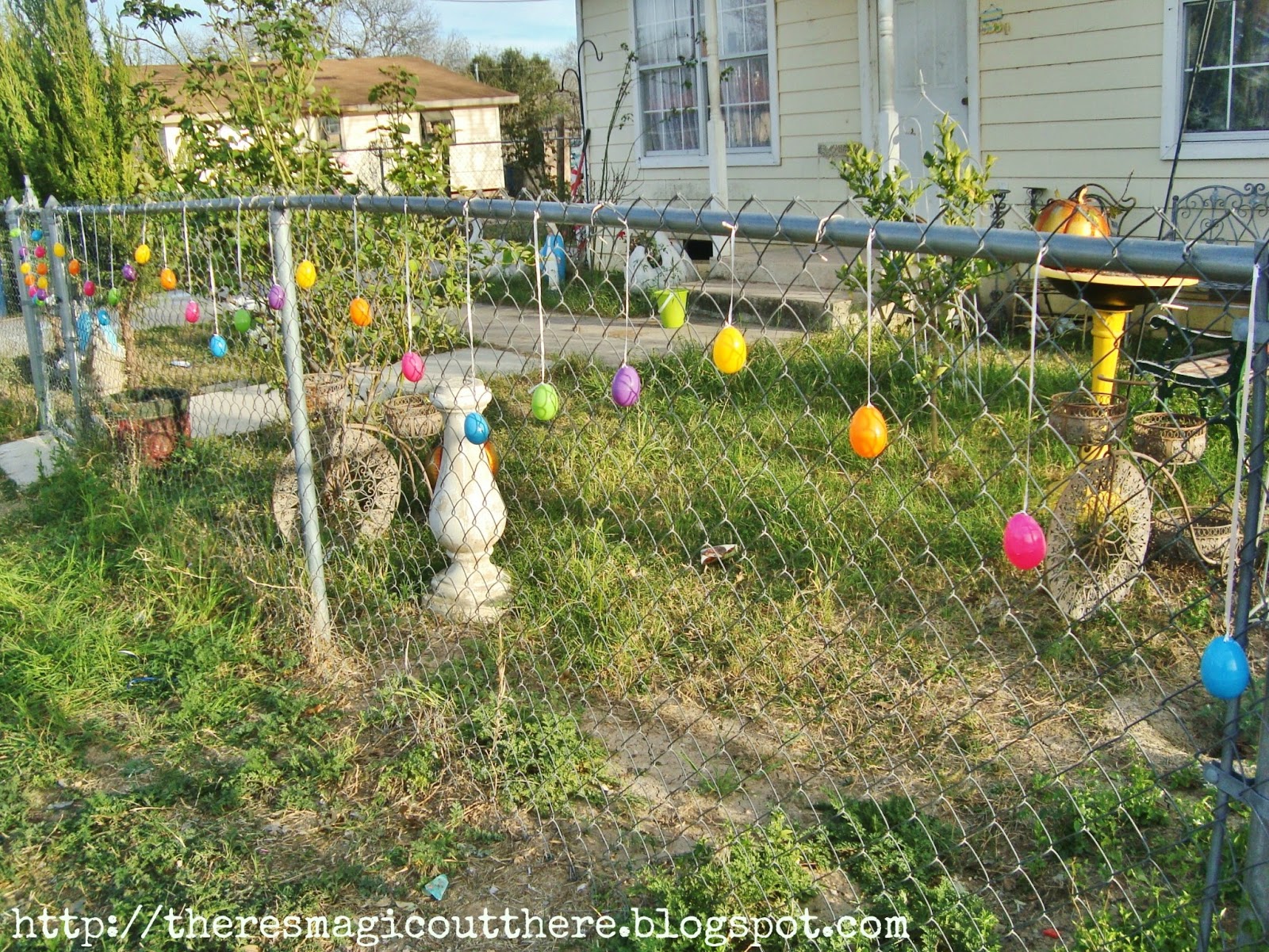 There's Magic Out There Decorating your fence for Easter!
