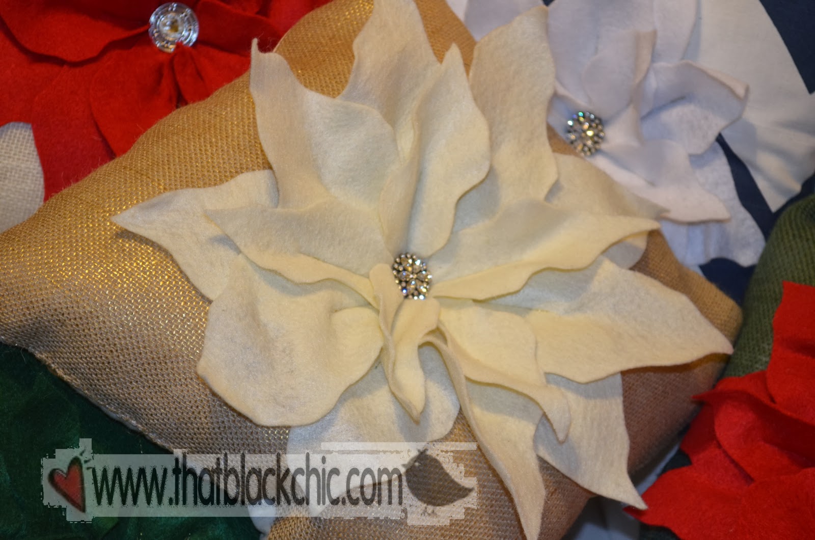 Diy Hi Jack Poinsettia Pillow By Pottery Barn That Black Chic