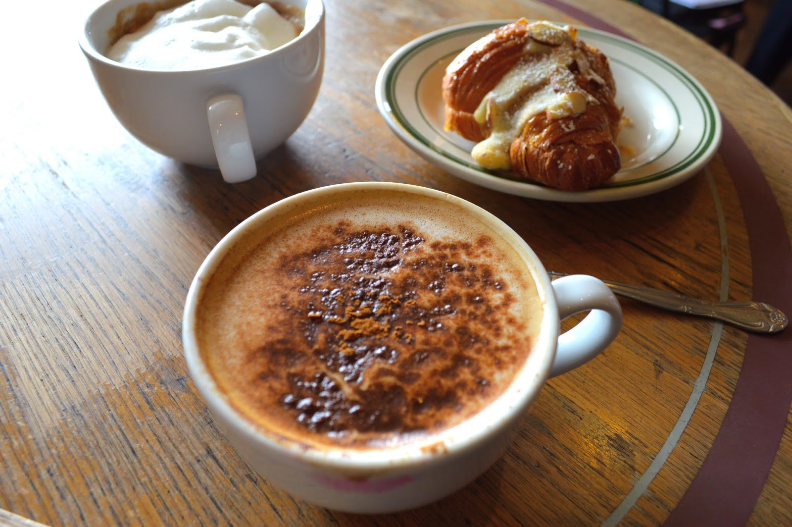Coffees and pastries from Vashon Island Coffee Roasterie