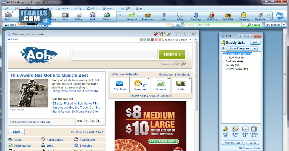 SOFT4ALLS.CO. CC FOR UPDATE SOFTWARES AOL Desktop 9.6 Rev 4340.168