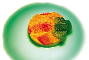 Clafoutis alle fragole con salsa alla menta