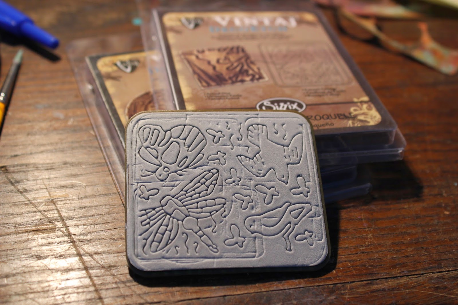 Art Bead Scene Blog Embossing Metal Using the Vintaj Big Kick