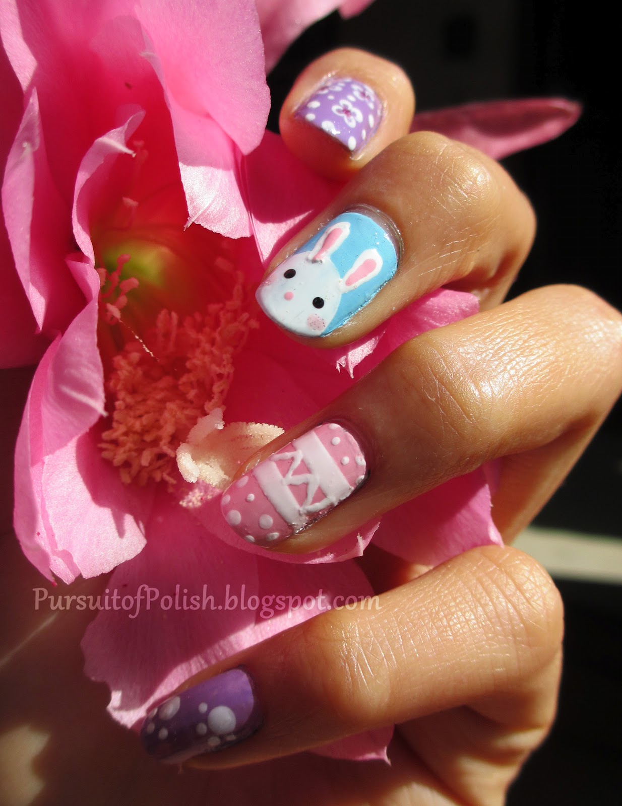 In Pursuit of Polish Easter Bunny Spring Nails & Tutorial