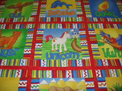 Animal Alphabet Quilt ~ Top and Back Finished!