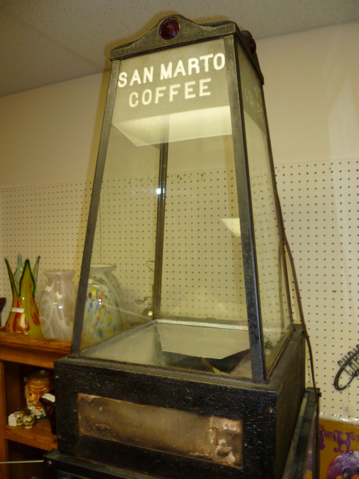 Antiques On Kent SOLD Vintage San Marto Coffee Bean Store Dispenser
