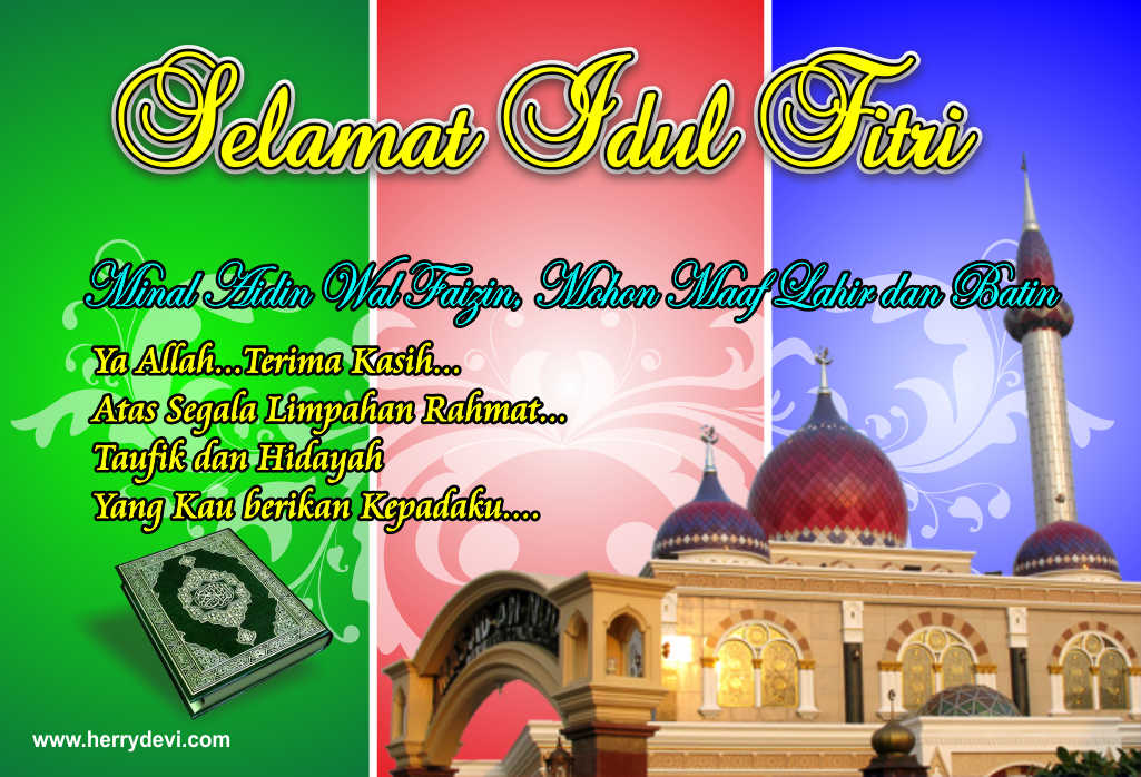Kartu Ucapan Lebaran (Selamat Hari Raya Idul Fitri) - Ceritas