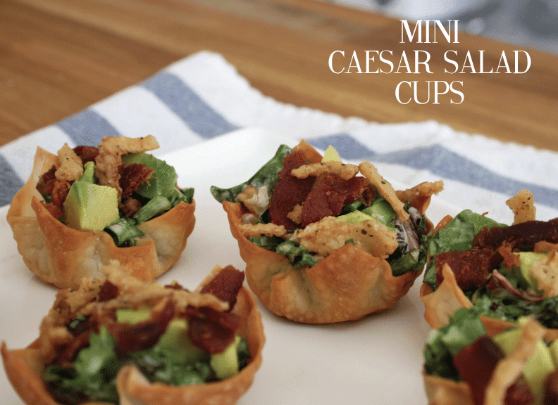 Just A Darling Life Mini Caesar Salad Cup Appetizer With Bacon