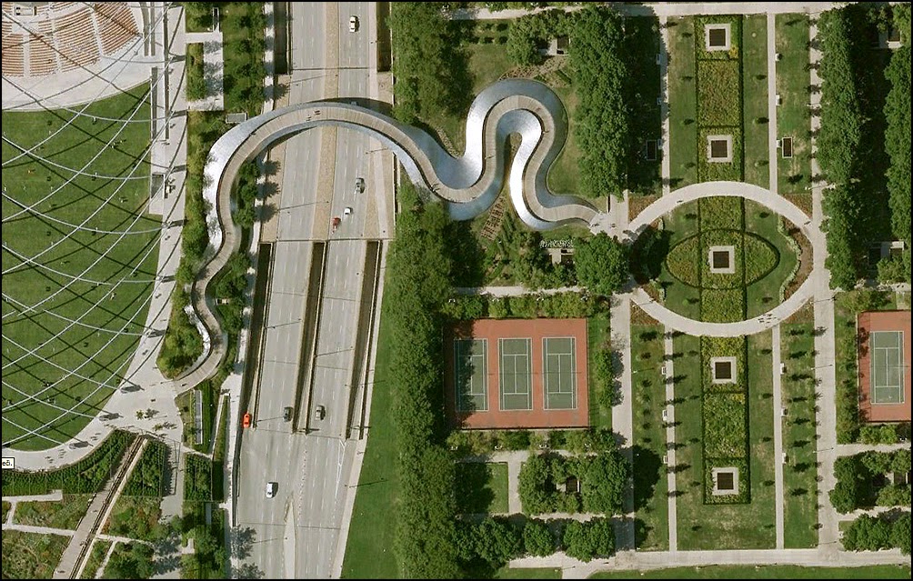 By zonArtquitectur Puente peatonal BP_Chicago_USA Arquitectura 