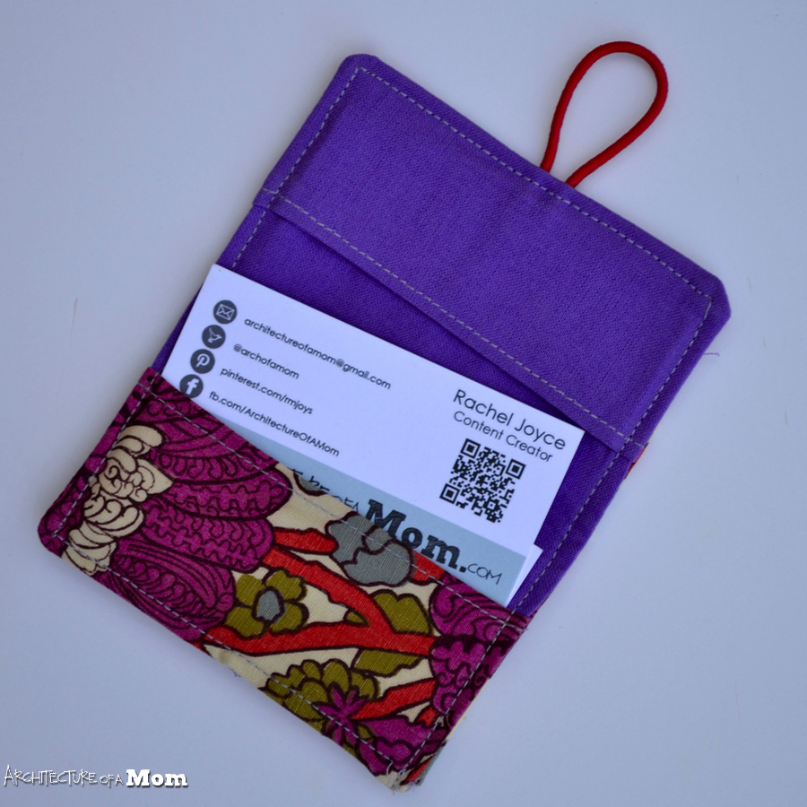 Architecture of a Mom How to Sew A Business Card Holder