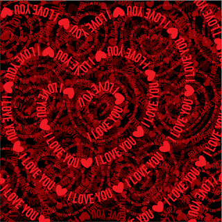 バレンタインデー ハートと愛する文字の背景 Valentine's Day hearts, love background イラスト素材