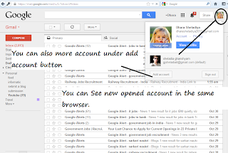 See - New Gmail Account under Old account