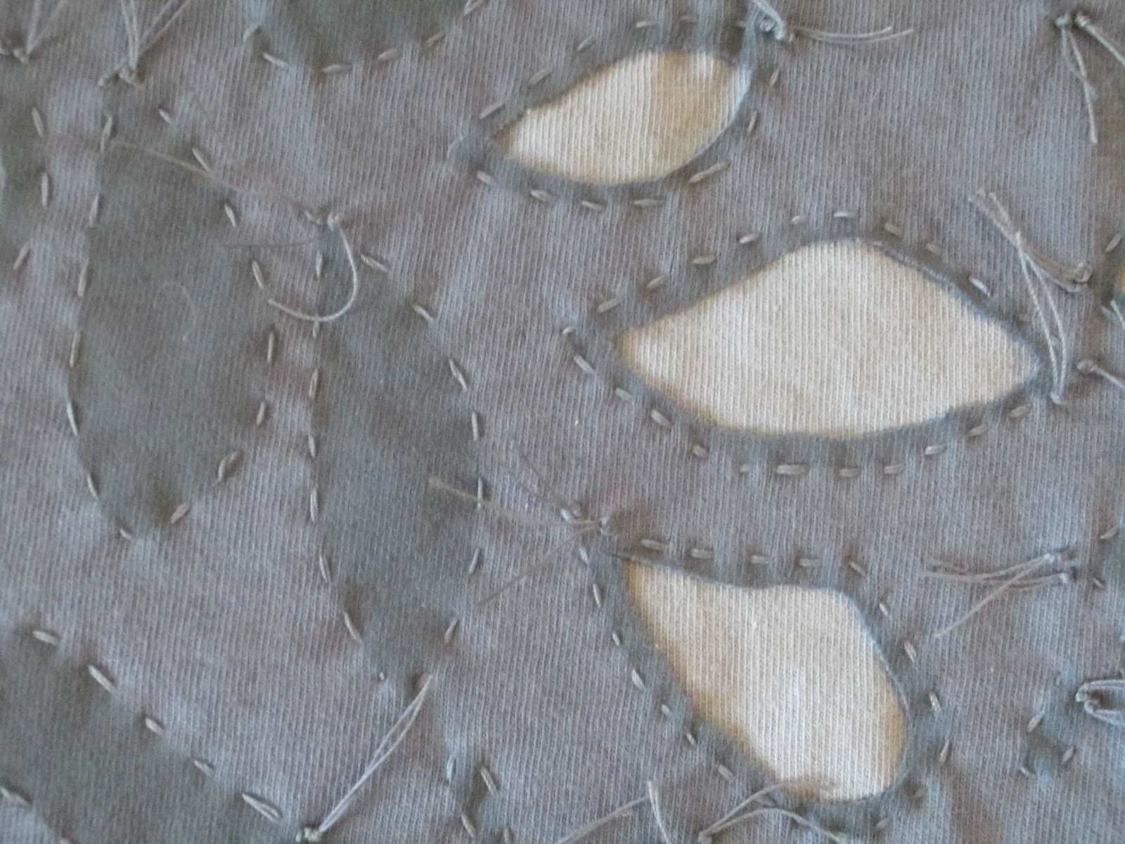 Linen and Burlap Hand Sewing Reverse Applique on 100 Organic Cotton