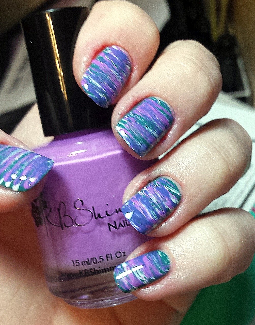 RxNails 40 Great Nail Art IdeasTeal + Fan Brush