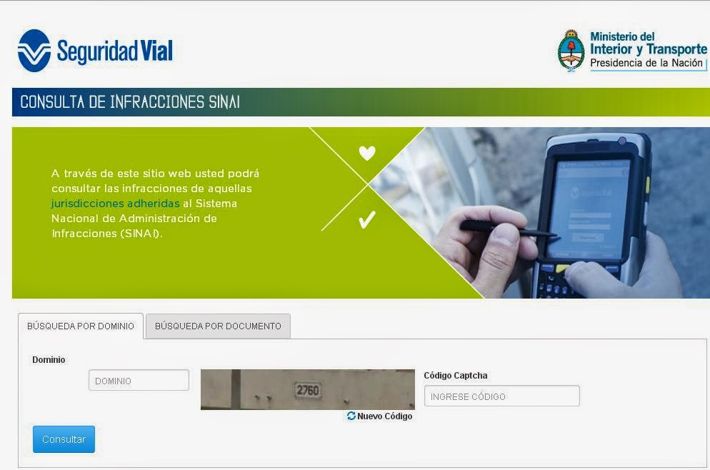 (SINAI)CONSULTA INFRACCIONES DE TRANSITO