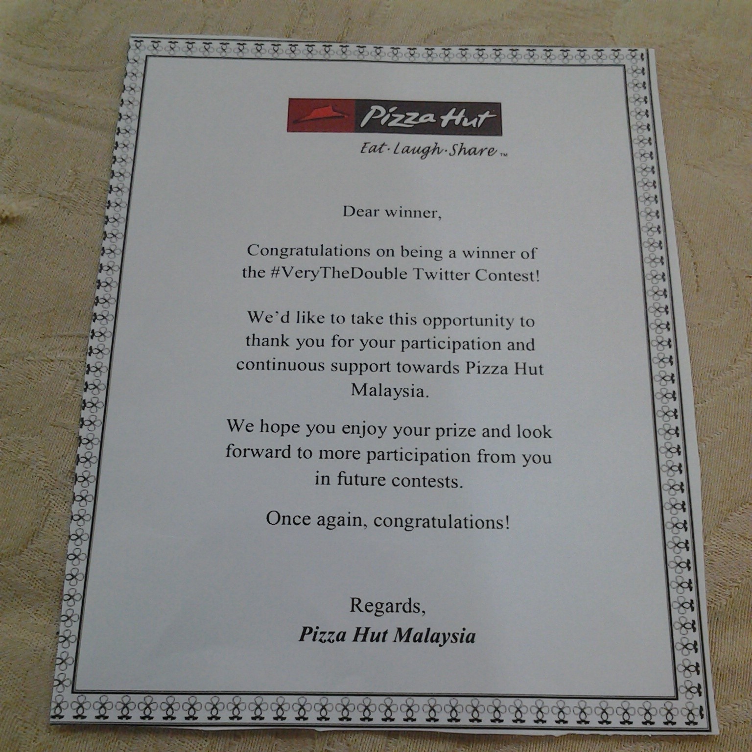 Thesis Hidup Thank you, Pizza Hut!