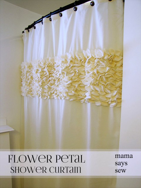 Sew Pretty Sew Free Flower Petal Shower Curtain Tutorial