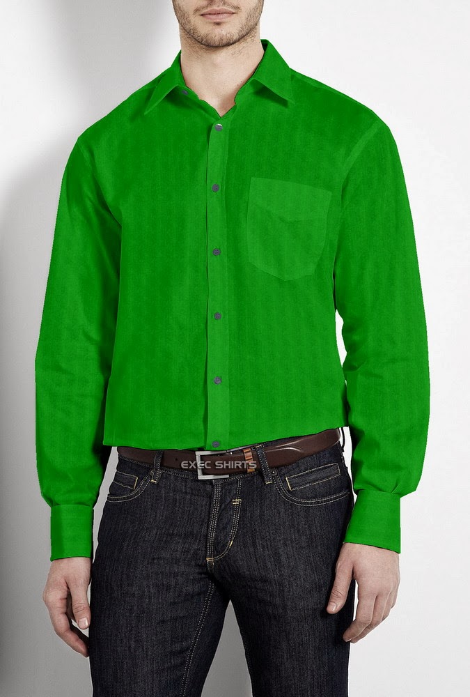 BEAUTY AND FASHION MENS GREEN SHIRTS