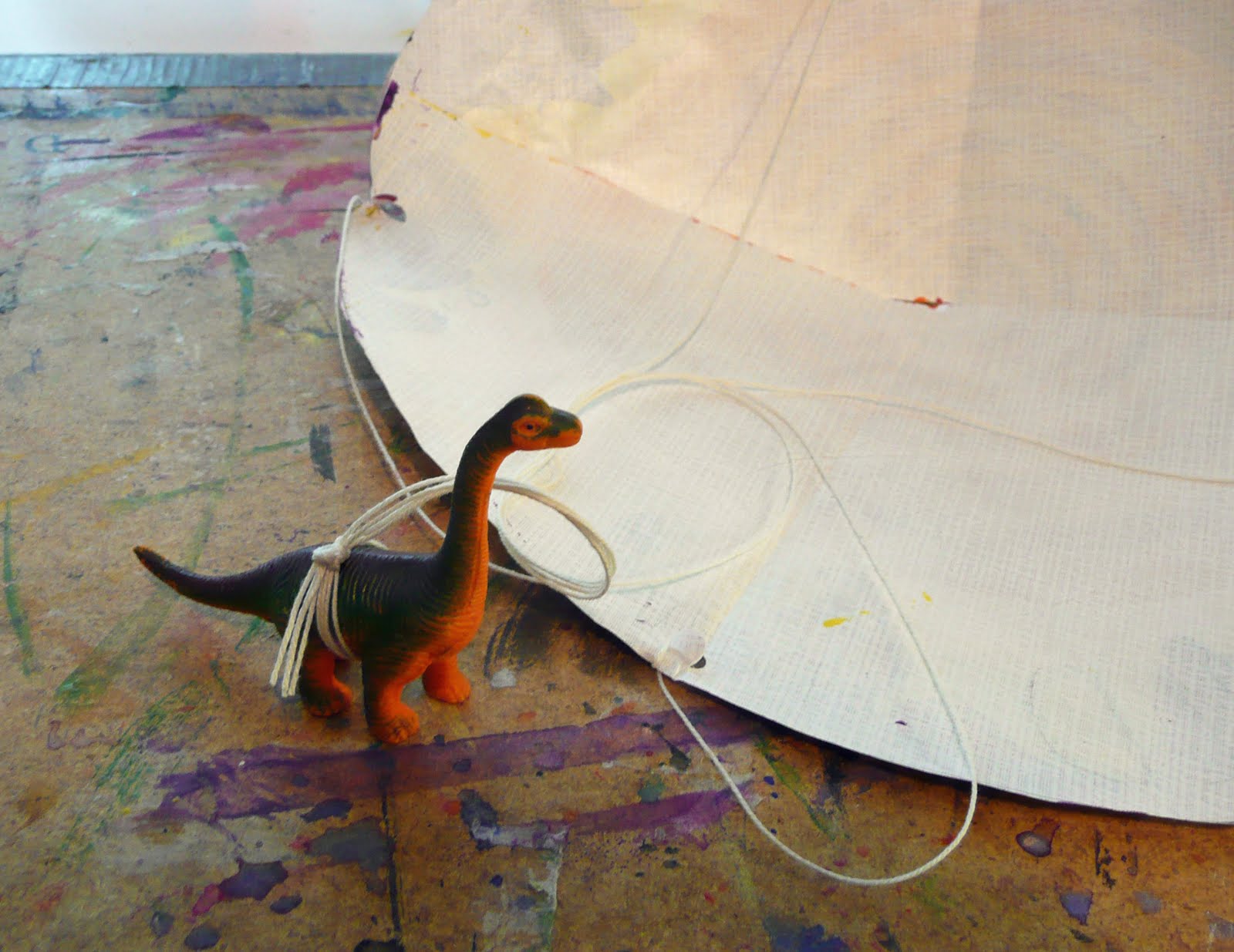 that artist woman Making Toy Parachutes Creative Thinking Project