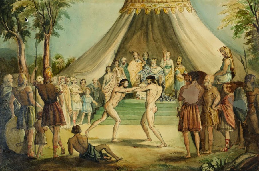 The Wrestlers (c. 1840-1) by Sir John Everett Millais, Bt