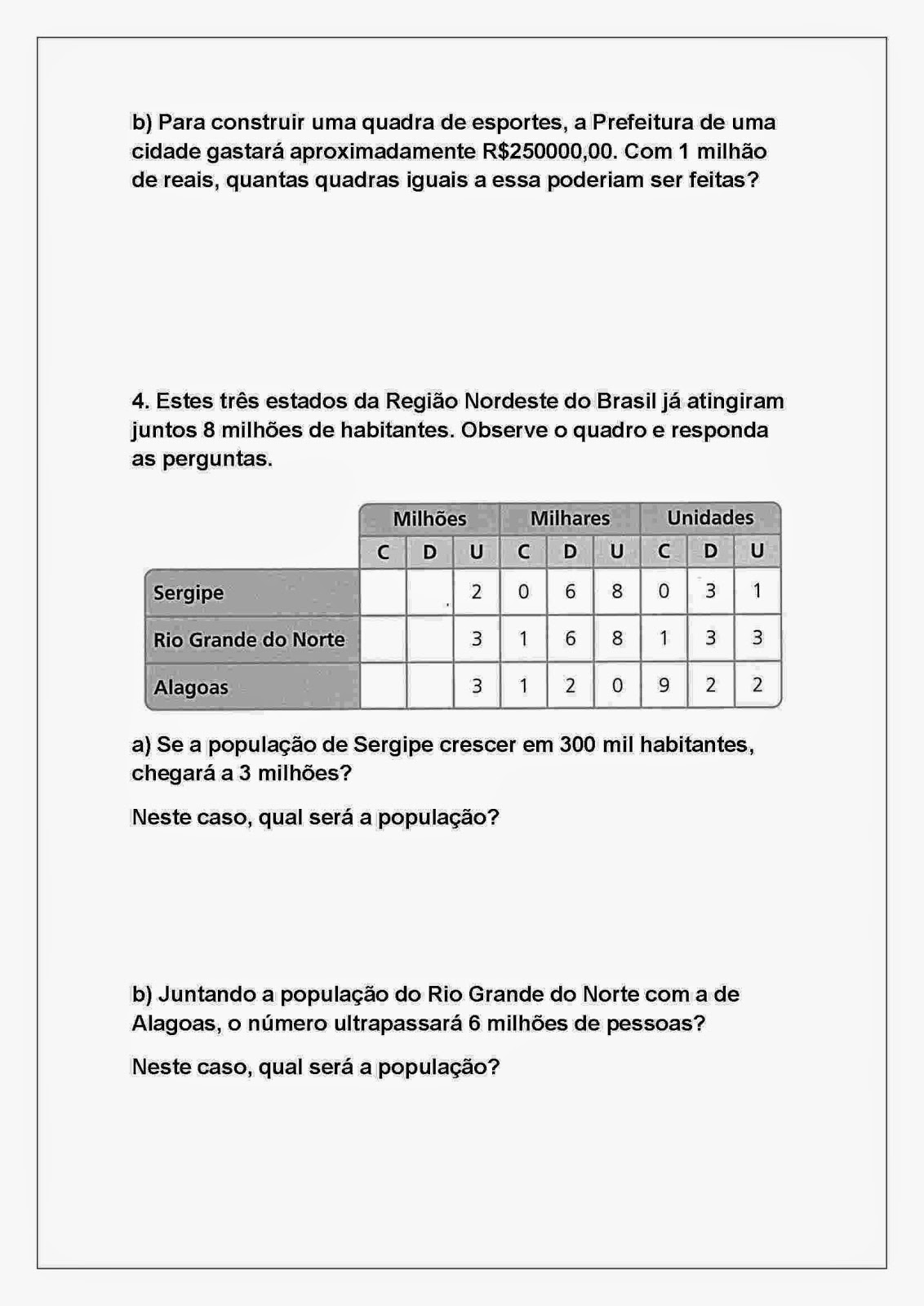 Problemas de matematica 5 ano Problemas de matematica 5 ano