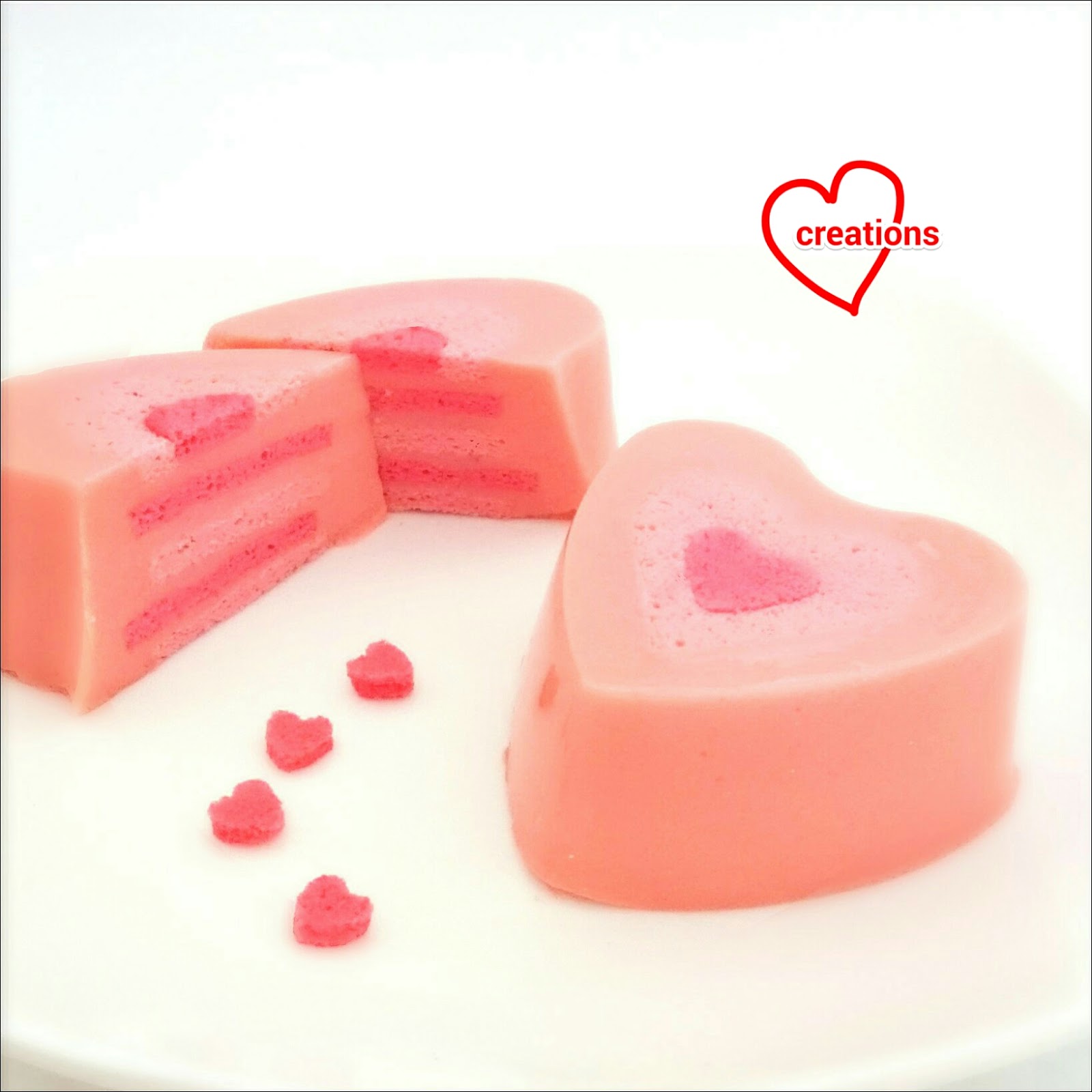 Loving Creations for You Strawberry Raspberry Yoghurt Chiffon Sponge & Pudding Mini Cakes