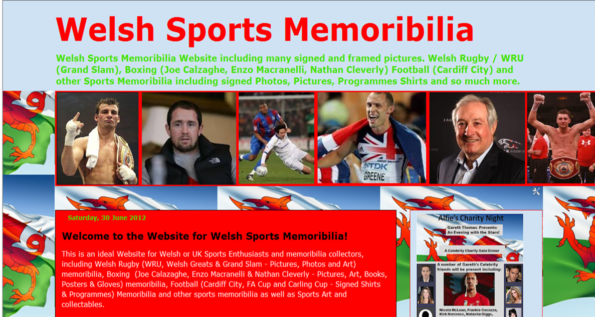 Welsh Sports Memorabilia Website