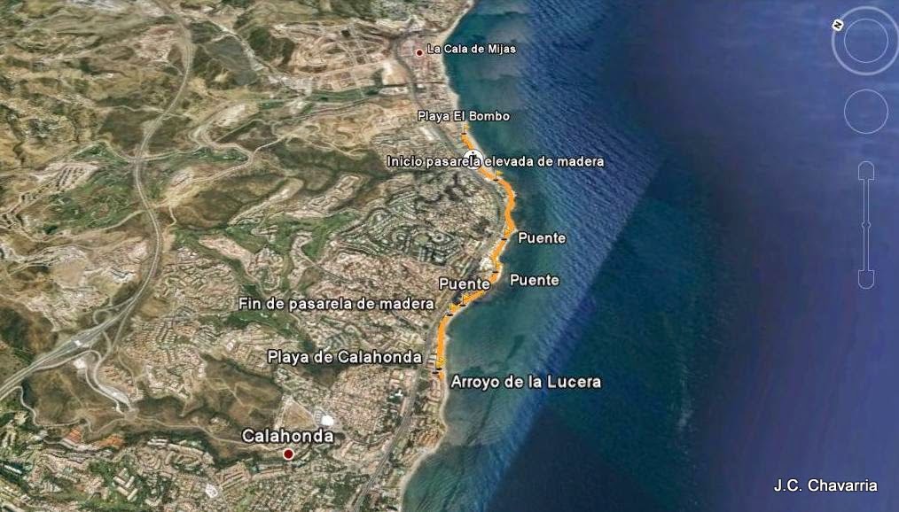 GPS Malaga Senda Litoral Desde Playa El Bombo hasta Calahonda (Mijas